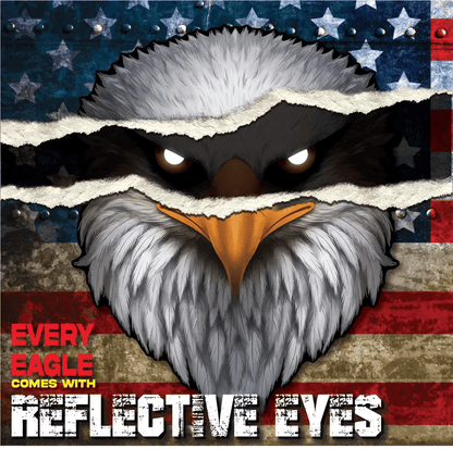 (🎁Last Day 49% OFF)🦅Reflective Eyes Eagle Decal – Patriotic USA Flag Vinyl Sticker for Trucks, Cars, Coolers, Laptops – Waterproof & Fade-Resistant
