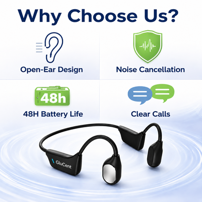 🌎Ends Today: 83% OFF!⏰🏆GluCent®  Bone Conduction Smart Hearing Headphones （Mayo Clinic Recommended）